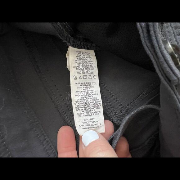 PrAna Pants Womens 6 Skinny Stretch Lightweight Mid Rise Hiking Gray - Picture 8 of 8